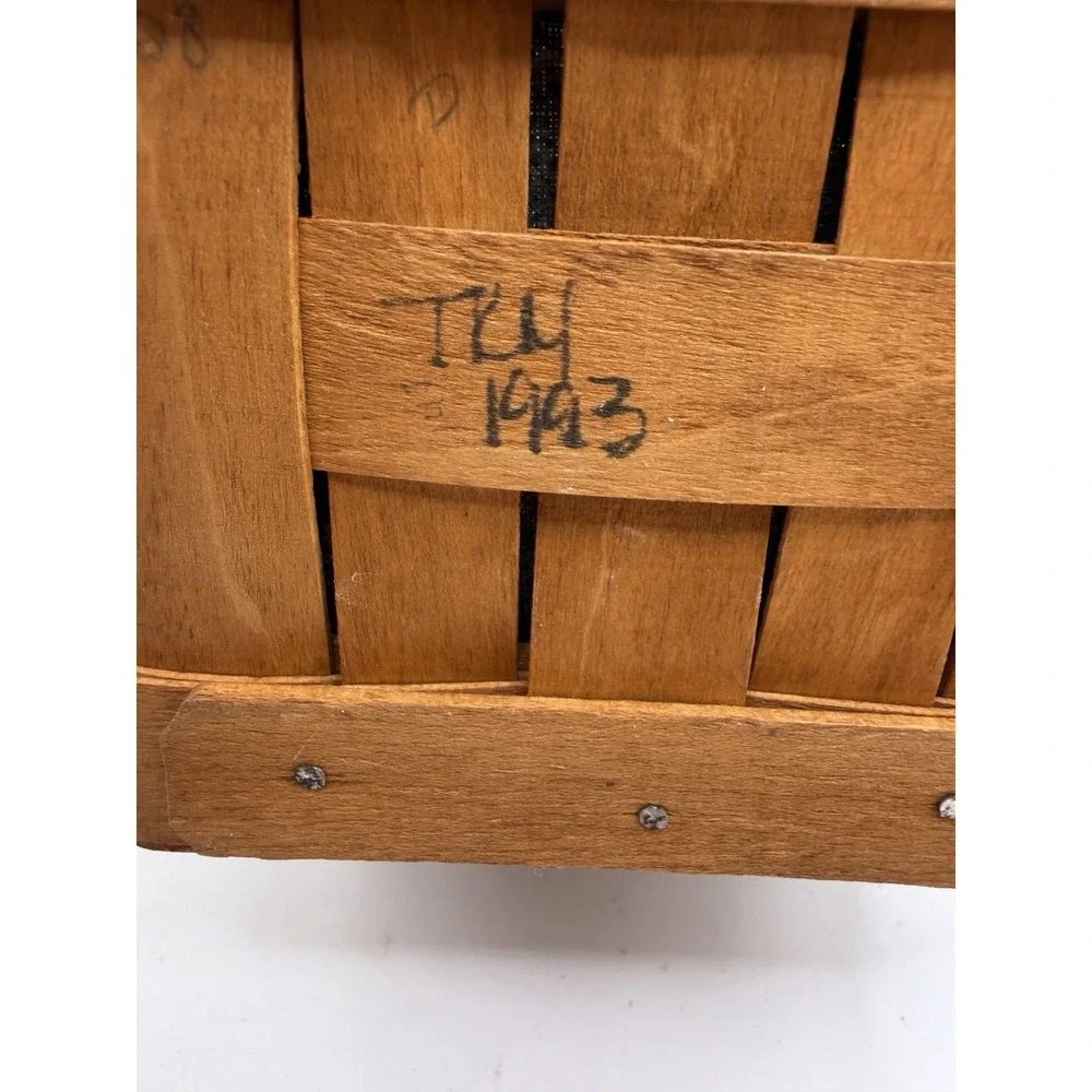 Longaberger 1993 Inaugural Basket w Liner & Protector Signed 5x5x8